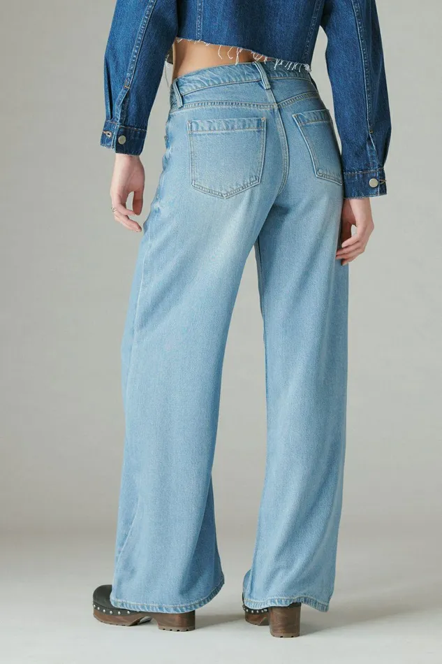 Lucky Brand Jeans Liquid Denim Luxe Palazzo River 8211 Women