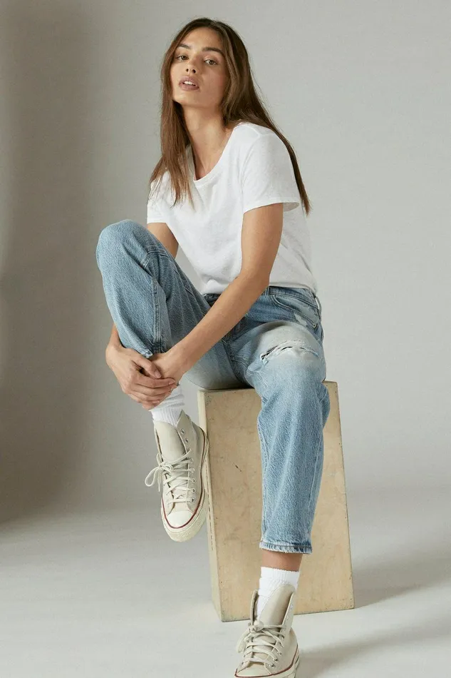 Lucky Brand Jeans Mid Rise Boy Jean Red Carpet Dest 8211 Women