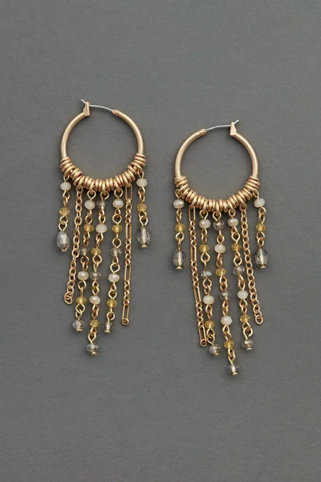Lucky Brand Jewelry Chandelier Fringe Earring Gold 8211 Women