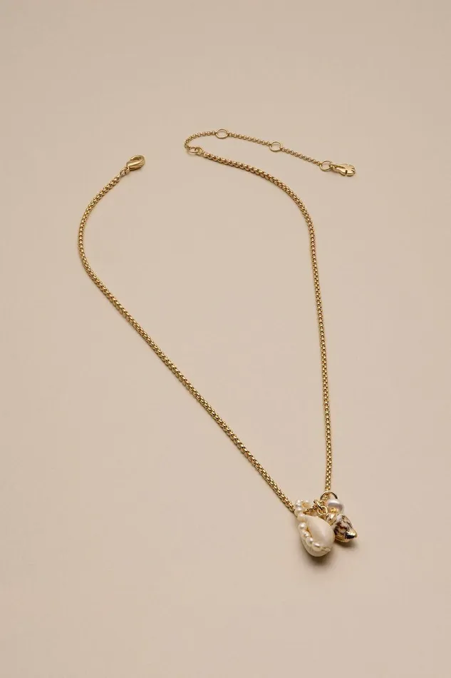 Lucky Brand Jewelry Multi Shell Charm Necklace Gold 8211 Women