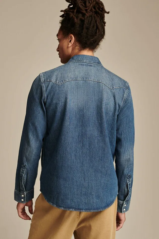 Lucky Brand Shirts and Tops Sawtooth Denim Western Shirt Anchor 8211 Men