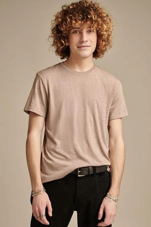 Lucky Brand Shirts and Tops Venice Burnout Crew Neck Tee Deep Taupe 8211 Men