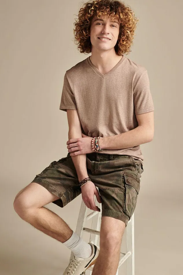 Lucky Brand Shirts and Tops Venice Burnout Crew Neck Tee Deep Taupe 8211 Men