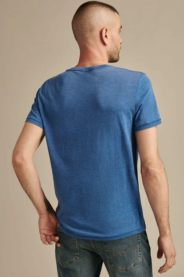 Lucky Brand Shirts and Tops Venice Burnout V Neck Tee Monaco Blue 8211 Men