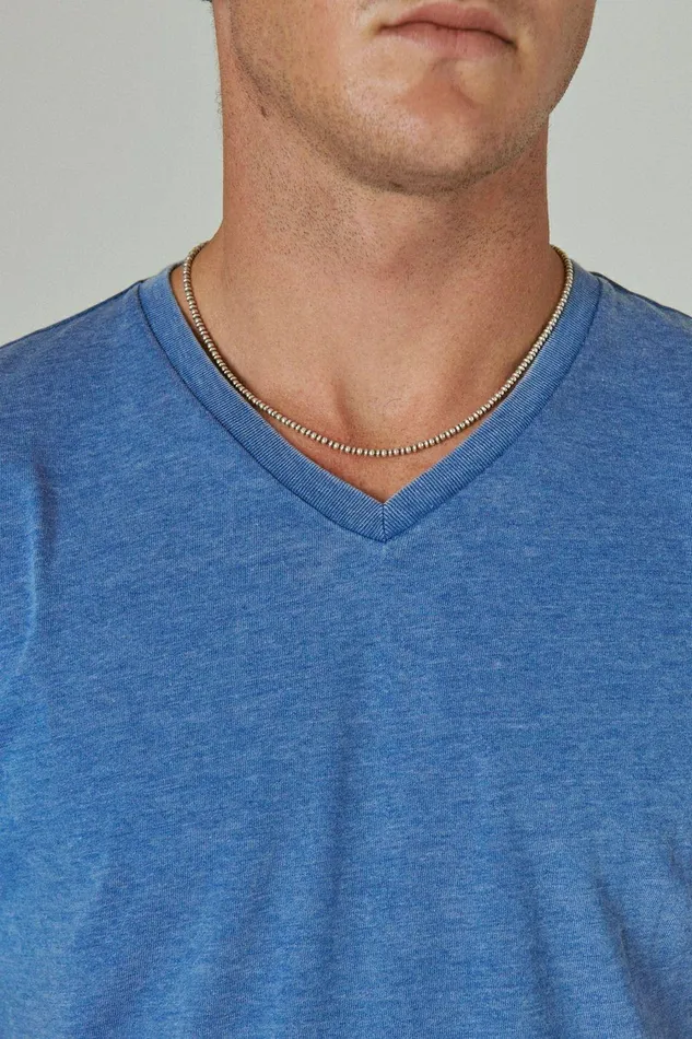Lucky Brand Shirts and Tops Venice Burnout VeeNeck Tee Monaco Blue 8211 Men