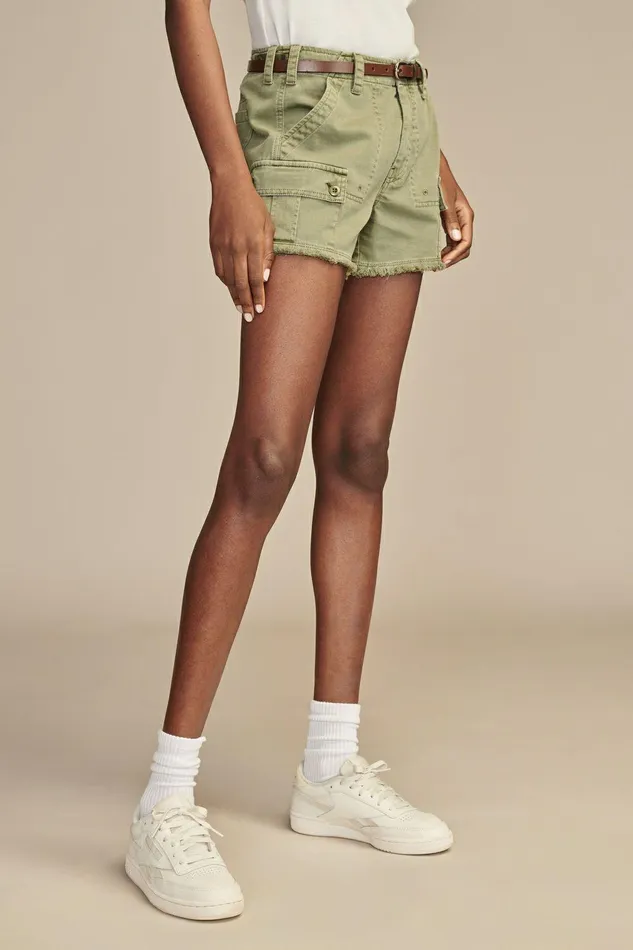 Lucky Brand Shorts Raw Hem Utility Short Four Leaf Clover 8211 Women