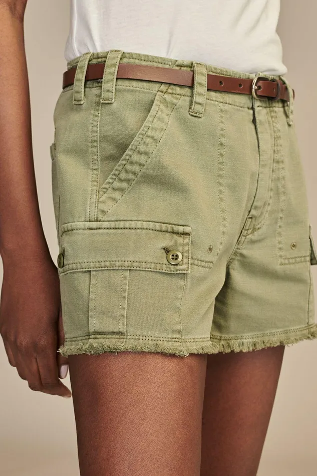 Lucky Brand Shorts Raw Hem Utility Short Four Leaf Clover 8211 Women