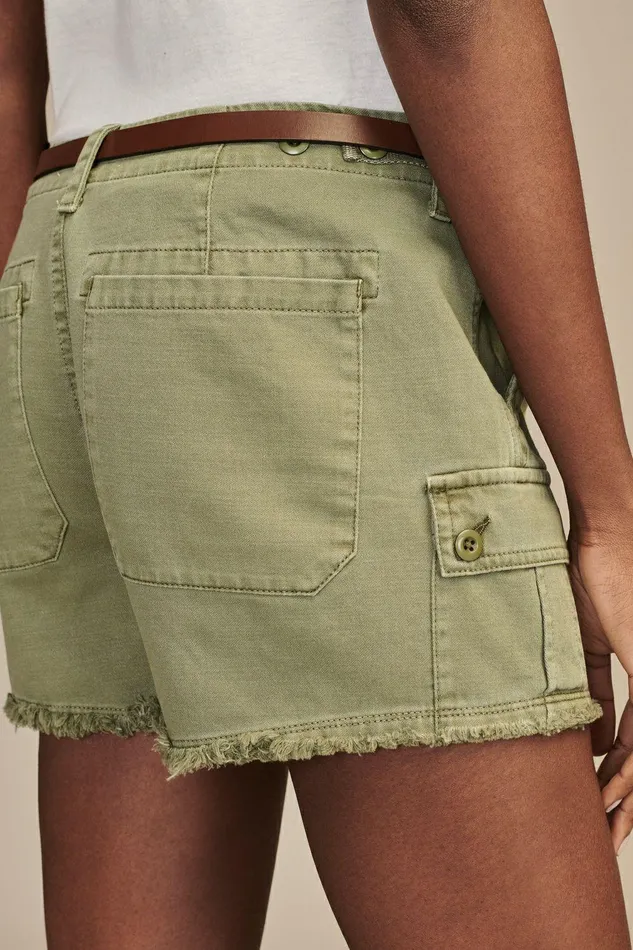 Lucky Brand Shorts Raw Hem Utility Short Four Leaf Clover 8211 Women