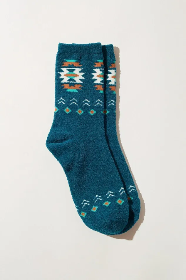 Lucky Brand Socks Southwest Fuzzy Sock Multi 8211 Women