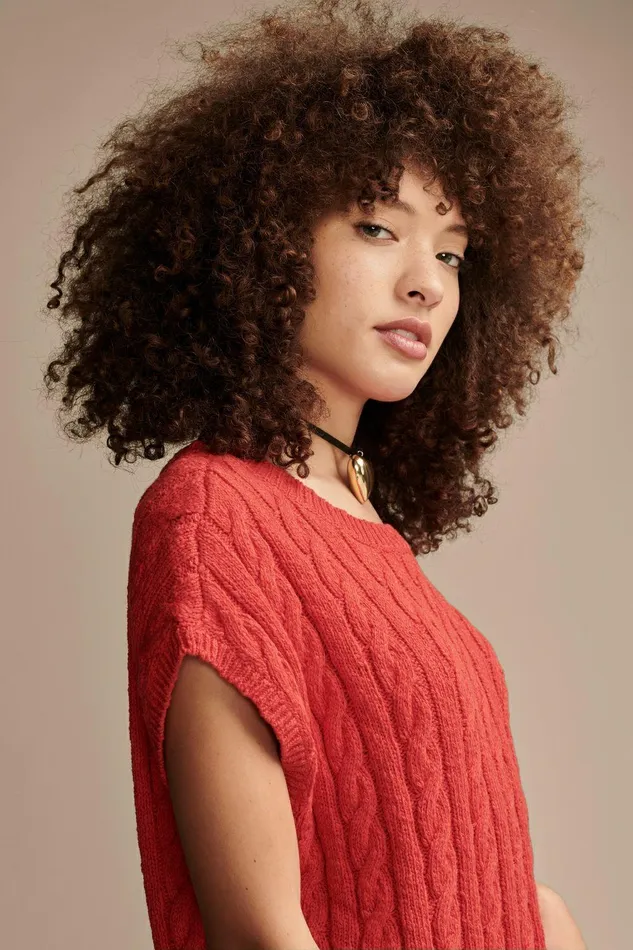 Lucky Brand Sweaters and Sweatshirts Baby Cable Crew Sweater Bittersweet 8211 Women
