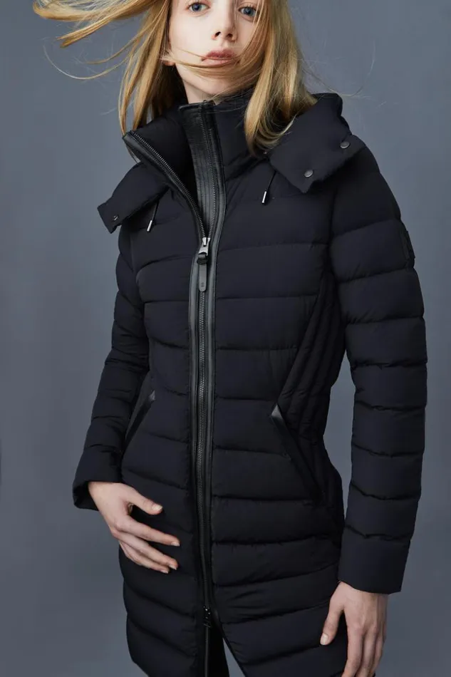 Mackage Downs and Jackets Women Farren Agile360 Down Coat With Removable Hood Black