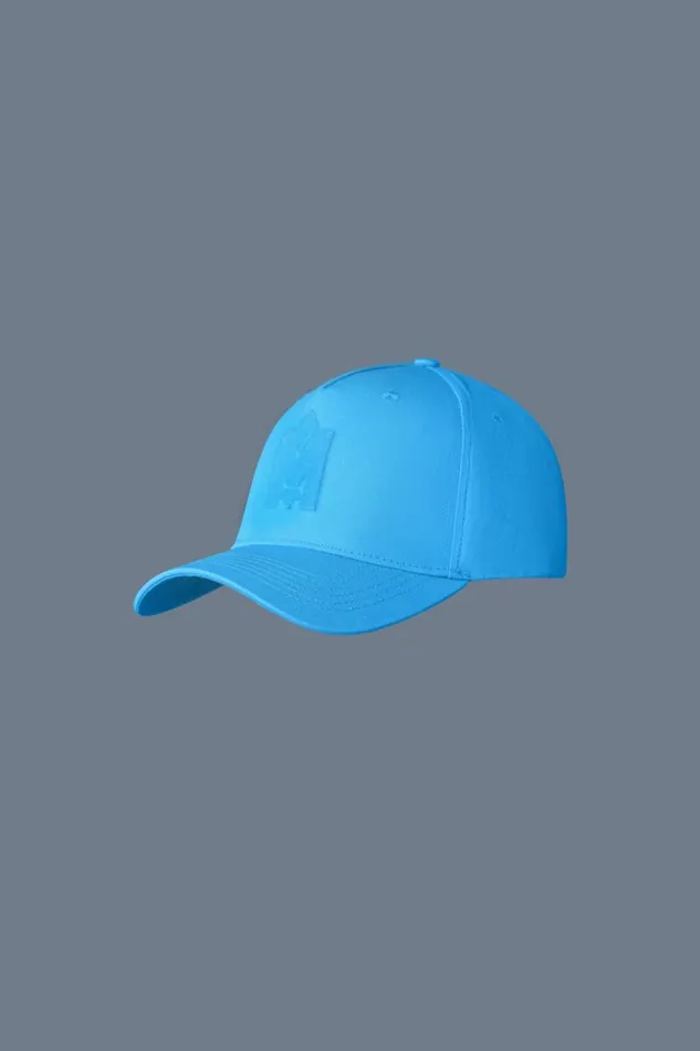 Mackage Hats Men Anderson Baseball Cap With Velvet Logo Celestial Blue