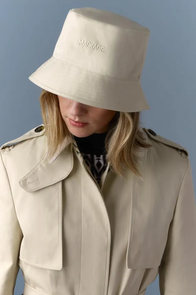 Mackage Hats Women Wolffe Technical Logo Bucket Hat Trench