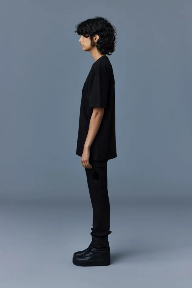 Mackage Hoodies and Tops Women Tee TeeShirt With Velvet Logo Black