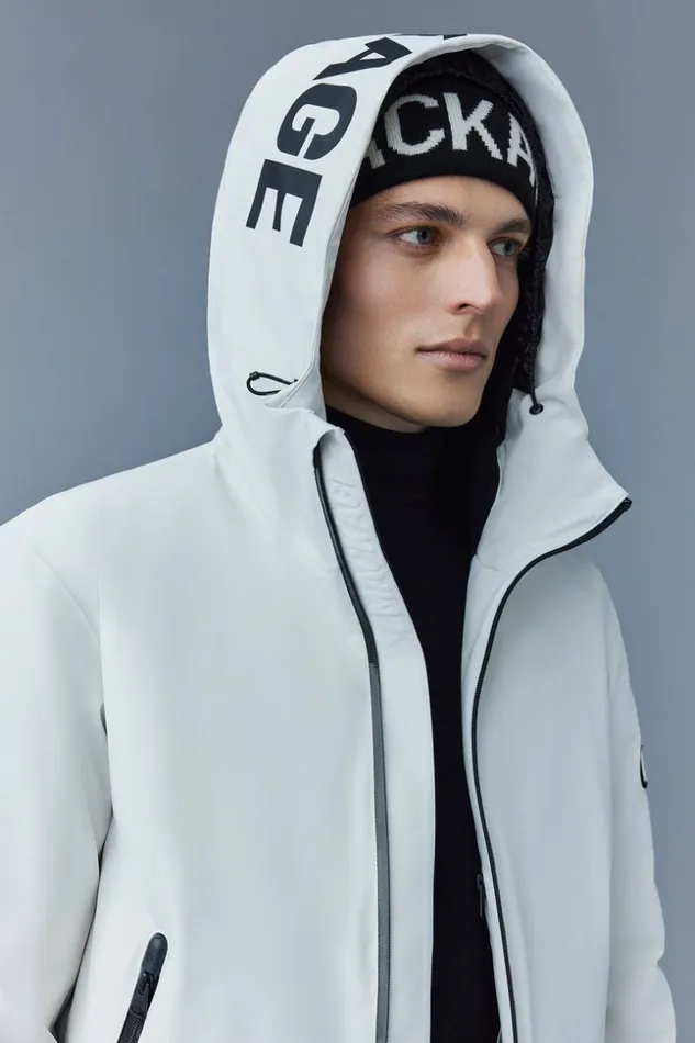 Mackage Jackets Men Yukio Down Ski Jacket With Hood Porcelain Grey