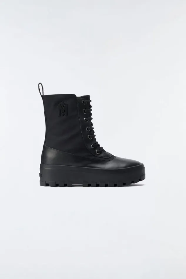 Mackage Leather Lined Boots Women Hero Unlined Winter Boot With Mackage Signature Lug Tread Sole For Women Black Mackage Leather Lined Boots Women Hero Unlined Winter Boot With Mackage Signature Lug Tread Sole For Women Black