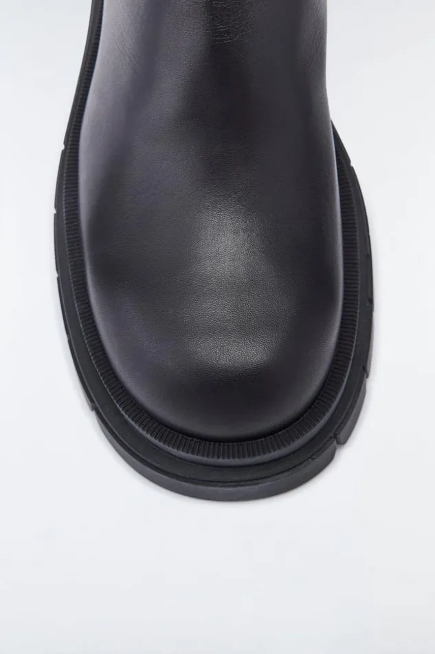 Mackage Leather Lined Boots Women Storm Unlined Lug Sole R Leather Chelsea Boot For Women Black