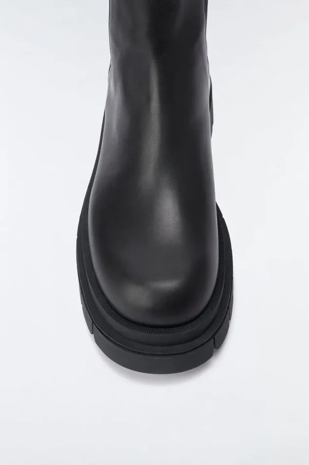 Mackage Leather Lined Boots Women Storm Unlined Lug Sole R Leather Chelsea Boot For Women Black