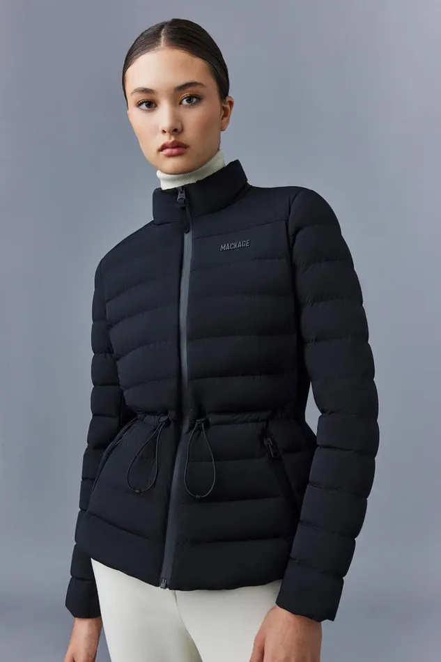 Mackage Light Down Jackets Women JaceyCity Light Down Jacket With Stand Collar Black