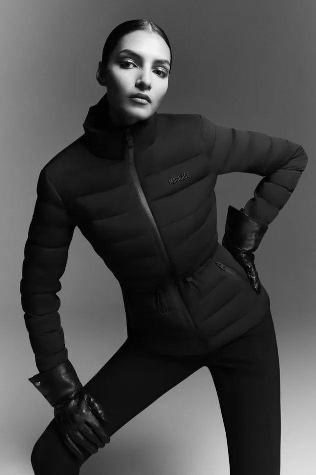 Mackage Light Down Jackets Women JaceyCity Light Down Jacket With Stand Collar Black