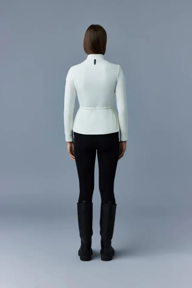 Mackage Light Down Jackets Women Joyce Hybrid Jacket With Peplum Cream