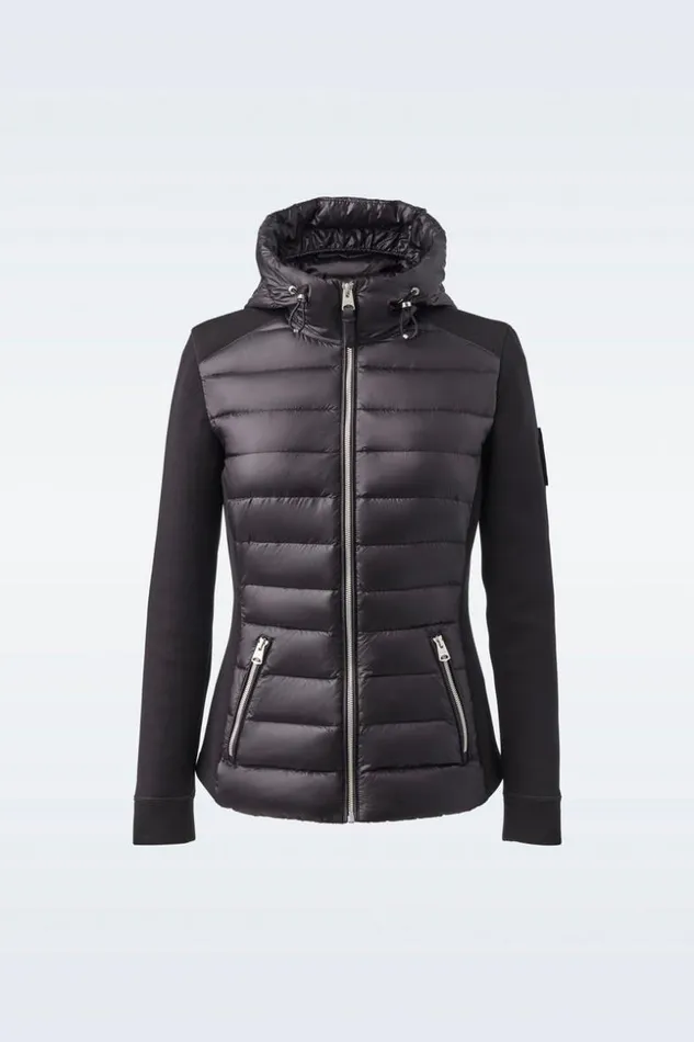 Mackage Light Jackets Women Della Hybrid Jacket With Hood Black