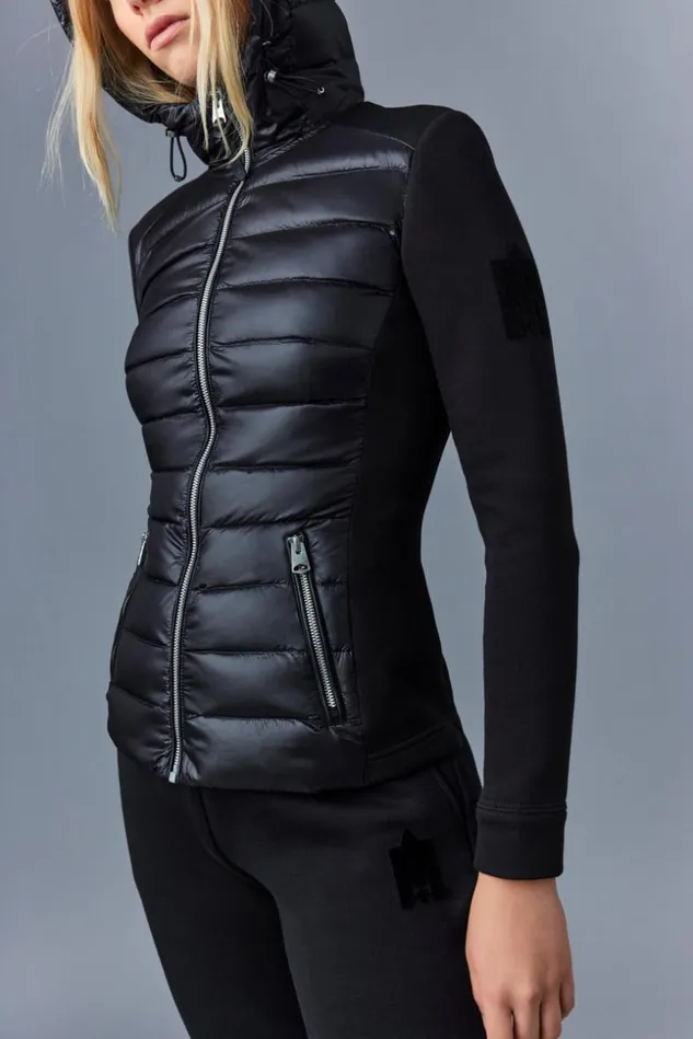 Mackage Light Jackets Women Della Hybrid Jacket With Hood Black