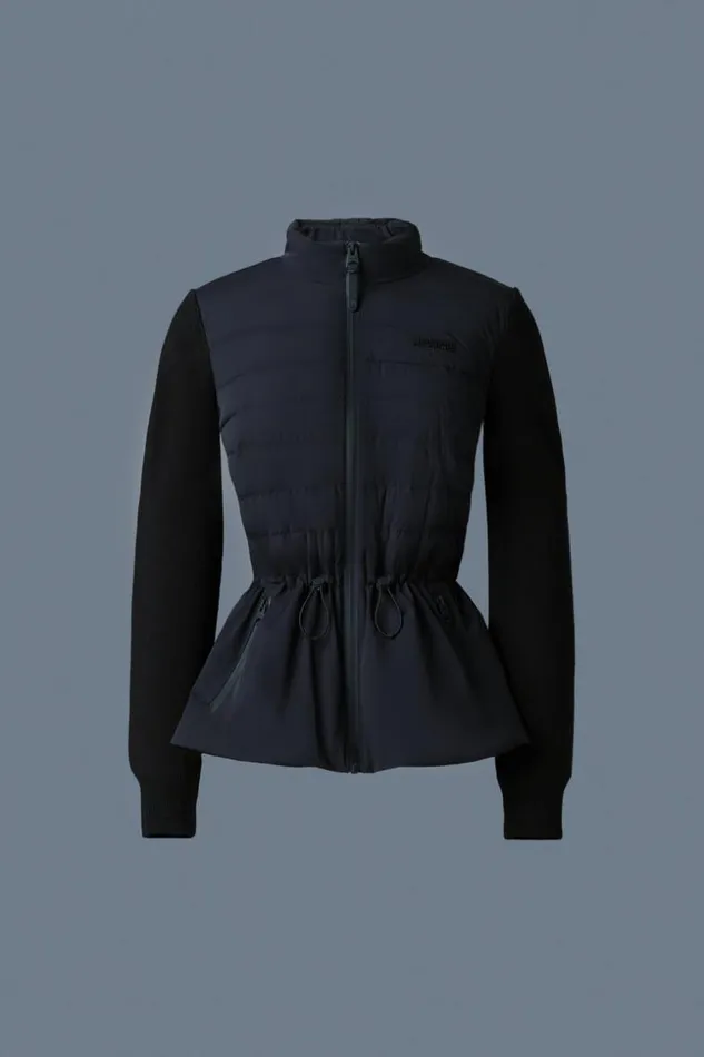 Mackage Light Jackets Women Laika Hybrid Down Jacket With Peplum Black