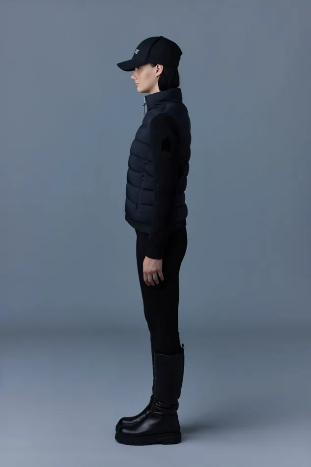 Mackage Light Jackets Women Oceane Recycled Hybrid Jacket With Rib Knit Sleeves Black