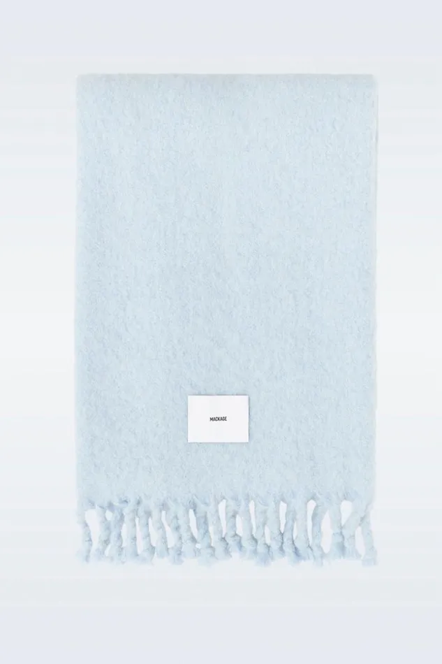 Mackage Scarves Men Colby Rectangular Wool Scarf With Fringed Ends Air