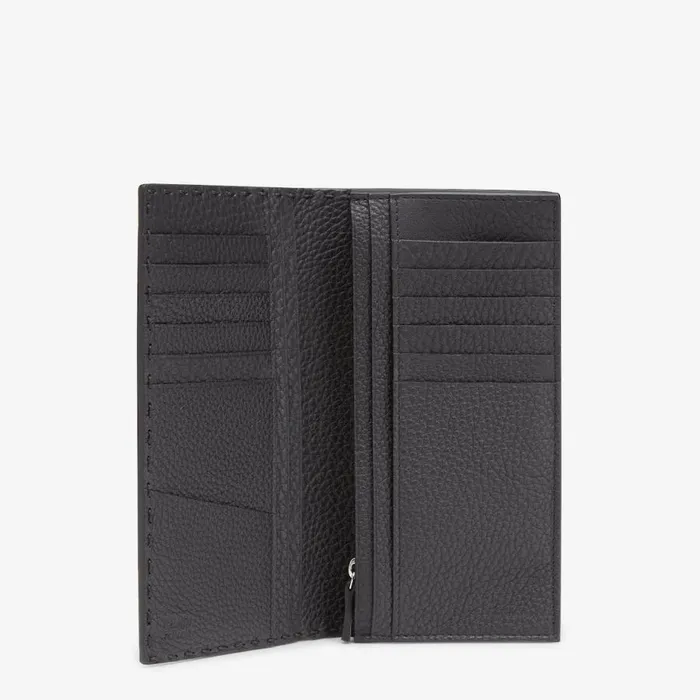 Man Continental Black Roman Leather Black Fendi Wallets