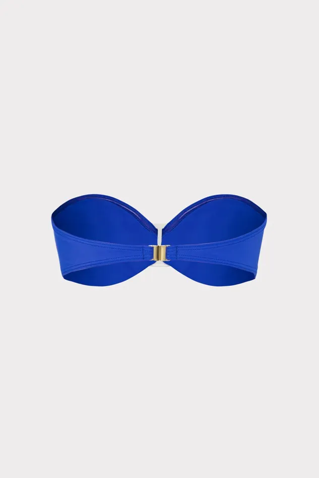 Margot Bandeau Top Blue Women Milly Swim and Coverups