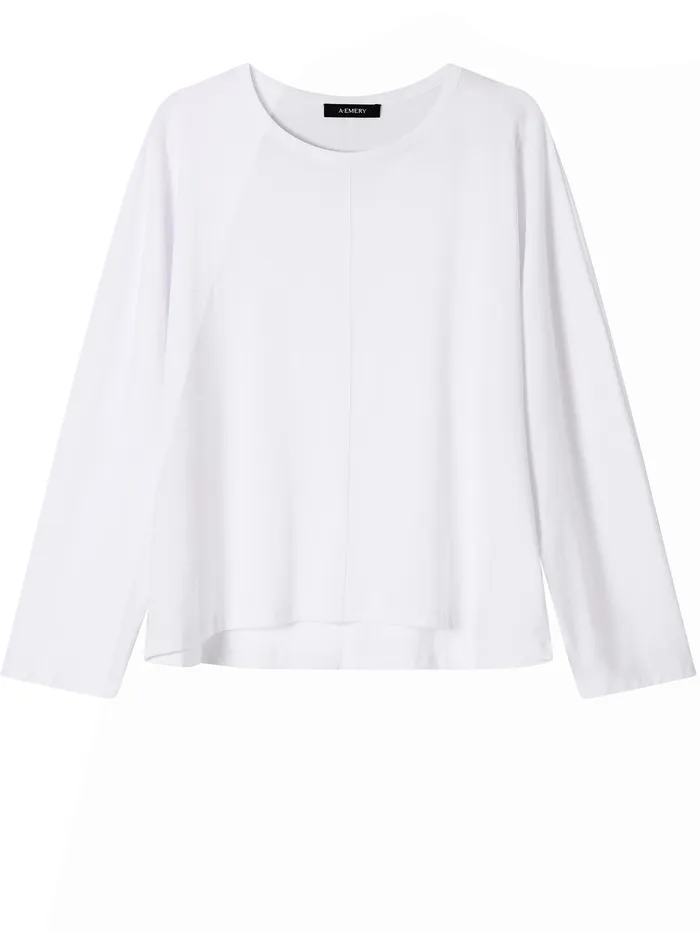 Maternity Women AEmery 8211 Una Long Sleeve Top in White Parchment The UNDONE