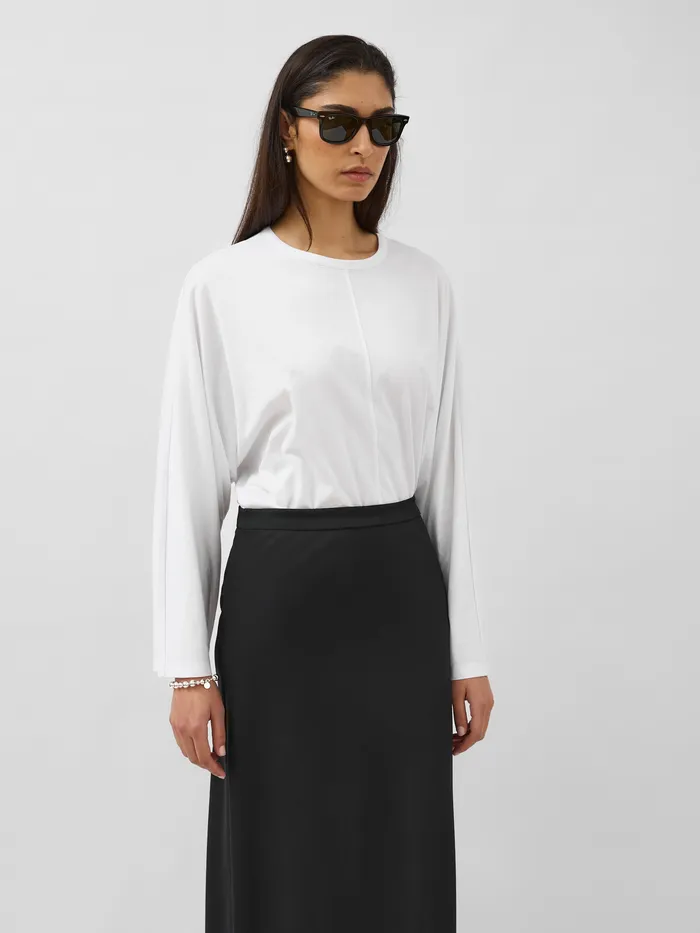 Maternity Women AEmery 8211 Una Long Sleeve Top in White Parchment The UNDONE