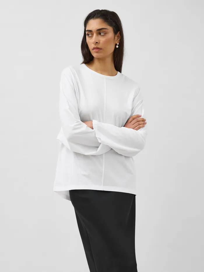Maternity Women AEmery 8211 Una Long Sleeve Top in White Parchment The UNDONE