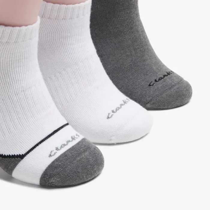 Men 3 Pack Athletic No Show Sock Multicolour Clarks Socks