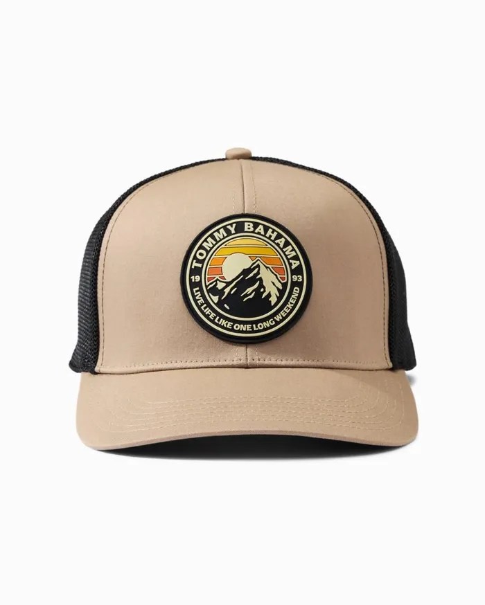 MenBig and Tall Island Horizon Trucker Cap Grey Tommy Bahama Hats and Caps