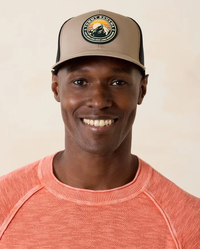 MenBig and Tall Island Horizon Trucker Cap Grey Tommy Bahama Hats and Caps MenBig and Tall Island Horizon Trucker Cap Grey Tommy Bahama Hats and Caps