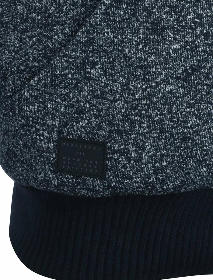 Men Borg Heroes Tokyo Laundry Noville Borg Lined Zip Through Fleece Hoodie In Blue Fleck 8211 Dissident Navy