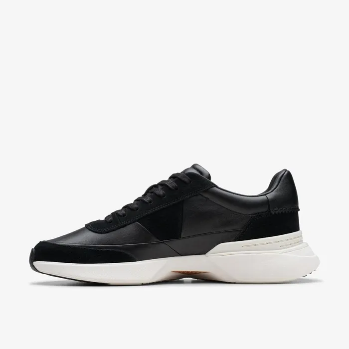 Men Craft Pace Black Leather Clarks Sneakers