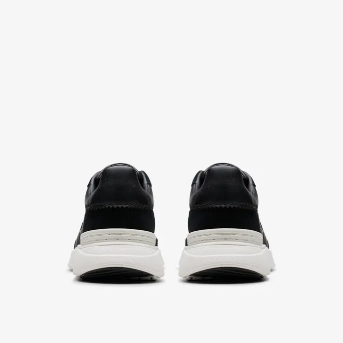 Men Craft Pace Black Leather Clarks Sneakers