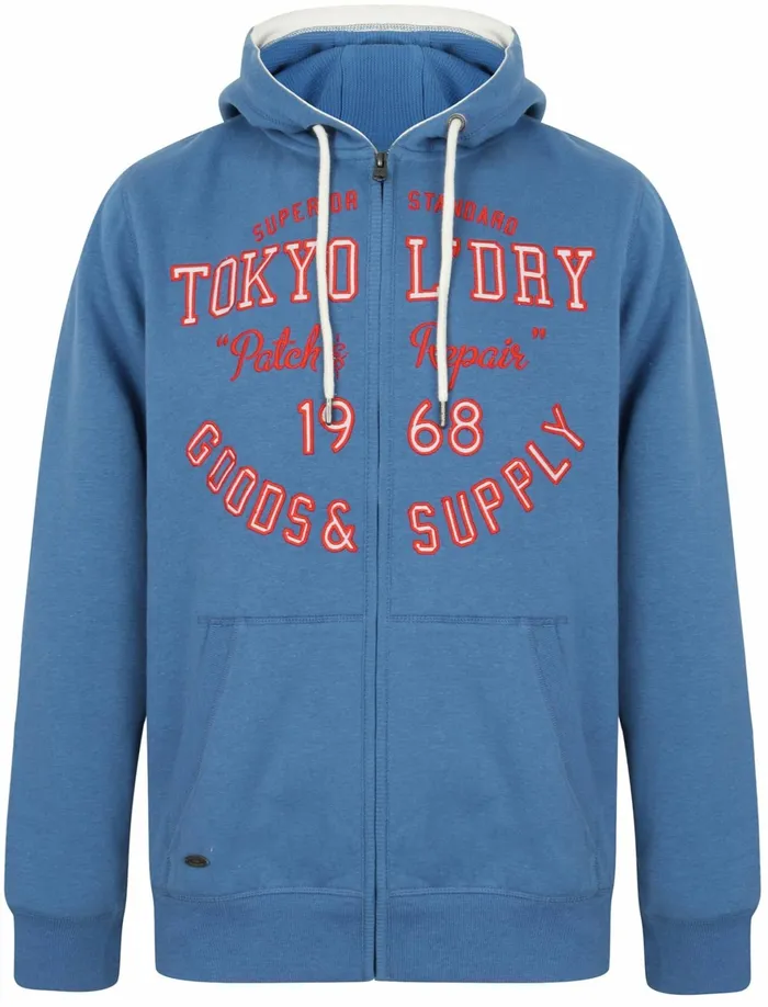 Men Hoodies and Sweatshirts Tokyo Laundry Harper Brush Back Fleece Zip Through Hoodie In Federal Blue Tokyo Laundry Blue Men Hoodies and Sweatshirts Tokyo Laundry Harper Brush Back Fleece Zip Through Hoodie In Federal Blue Tokyo Laundry Blue