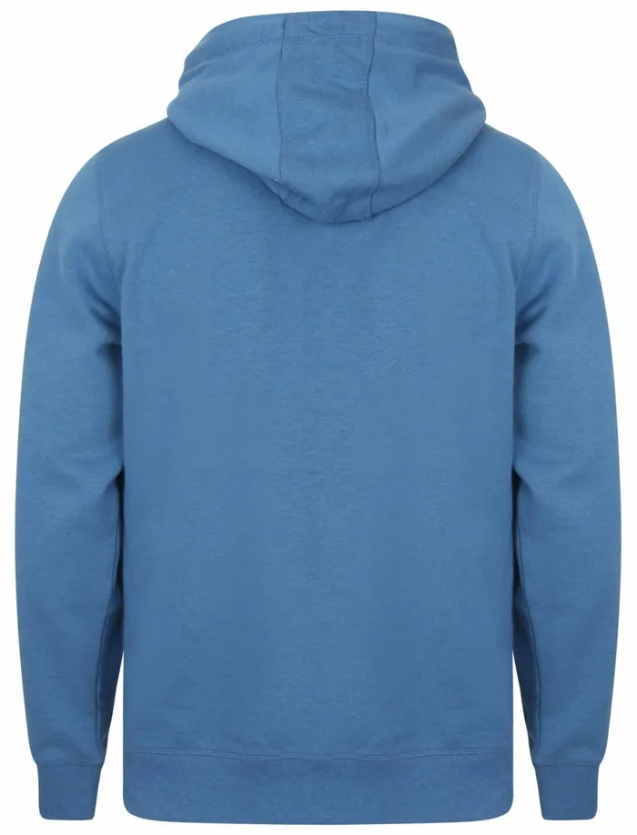 Men Hoodies and Sweatshirts Tokyo Laundry Harper Brush Back Fleece Zip Through Hoodie In Federal Blue Tokyo Laundry Blue
