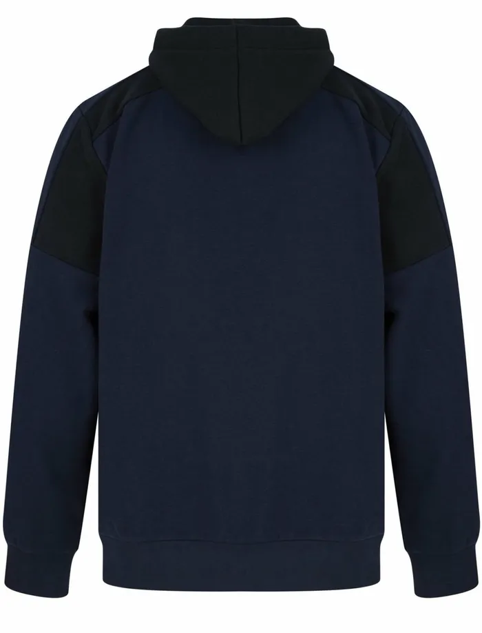 Men Hoodies and Sweatshirts Tokyo Laundry Phantom Block Panel Cotton Blend Pullover Hoodie In Sky Captain Navy 8211 Dissident Navy