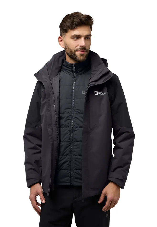 Men Jack Wolfskin 3in1 Jackets ROMBERG 3IN1 JKT M Phantom L