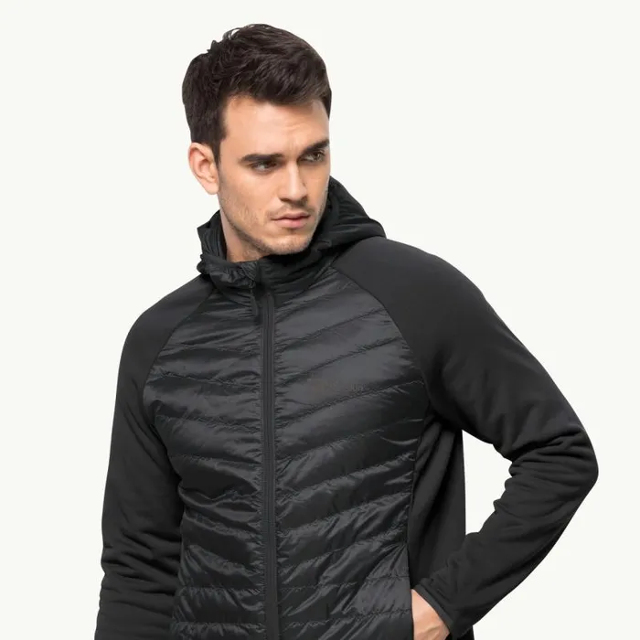 Men Jack Wolfskin Insulated Jackets ROUTEBURN PRO HYBRID M Black XL Mens Betweenseasons Jacket Men Jack Wolfskin Insulated Jackets ROUTEBURN PRO HYBRID M Black XL Mens Betweenseasons Jacket