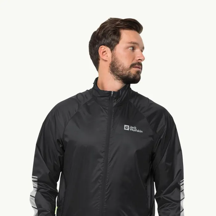 Men Jack Wolfskin Winter Jackets MOROBBIA WIND JKT M Black XL