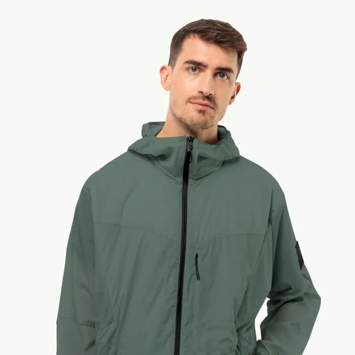 Men Jack Wolfskin Winter Jackets WANDERJAHR JKT M Hedge Green S Mens Softshell Jacket