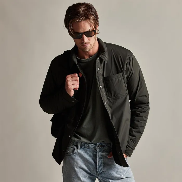Men JacketsOuterwear James Perse Plaid Lined Performance Jacket Oliveolive