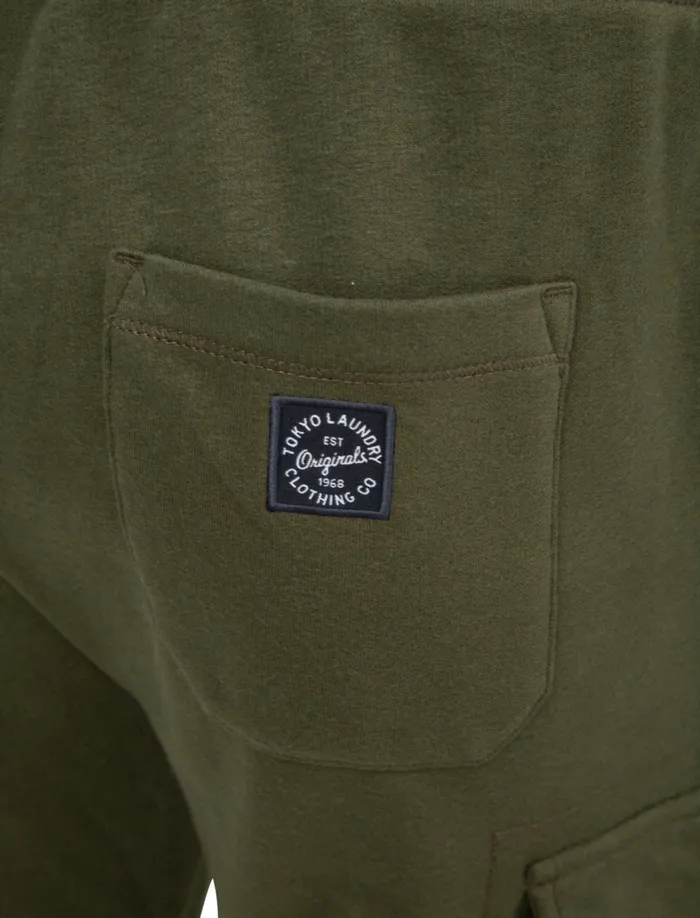 Men Joggers Tokyo Laundry Addison MultiPocket Cargo Style Cuffed Joggers In Dusty Olive 8211 Tokyo Laundry Olive